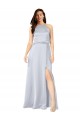 Buy Halter Neck Long Silky Satin Fog Sleeveless Formal Evening Dress UK