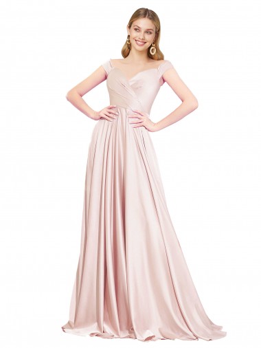 Buy High Neck Long Satin Pink Sleeveless Formal Evening Dress UK