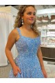 Buy Scoop Neck Court Train Velvet Sequin Sleeveless Evening Dress UK