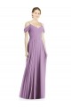Buy Spaghetti Straps Long Soft Chiffon Dark Lavender Sleeveless Semi Formal Evening Dress UK