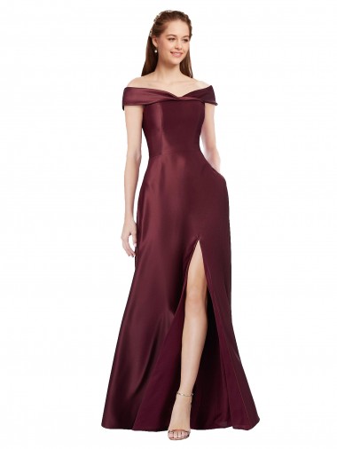 Buy Strapless Long Satin Burgundy Gold Cap Sleeves Black Tie Evening Dress UK