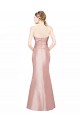 Buy Strapless Long Stretch Satin Sleeveless Formal Evening Dress UK