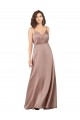 Buy Sweetheart Long Silky Satin Dusty Pink Sleeveless Formal Evening Dress UK