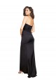 Buy One Shoulder Long Silky Satin Black Sleeveless Evening Dress UK