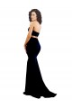 Buy High Neck Long Stretch Crepe Black Sleeveless Formal Evening Dress UK