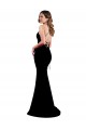 Buy High Neck Long Stretch Crepe Black Sleeveless Evening Dress UK