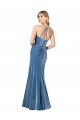 Buy Jewel Neck Long Stretch Velvet Black Sleeveless Formal Evening Dress UK