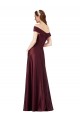 Buy Strapless Long Satin Burgundy Gold Cap Sleeves Black Tie Evening Dress UK