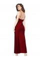 Buy Cowl Neck Long Silky Satin Burgundy Sleeveless Black Tie Evening Gown UK