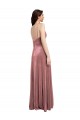 Buy V-Neck Long Stretch Velvet Cinnamon Rose Sleeveless Formal Evening Dress UK