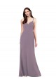 Buy Sweetheart Long Soft Chiffon Dark Lavender Sleeveless Formal Evening Dress UK
