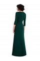 Buy V-Neck Long Spandex Dark Green Long Sleeves Formal Evening Dress UK
