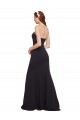 Buy Strapless Long Stretch Crepe Dark Navy Sleeveless Formal Evening Dress UK
