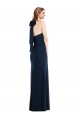 Buy High Neck Long Stretch Crepe Dark Navy Sleeveless Semi Formal Evening Dress UK