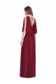 Buy V-Neck Long Soft Chiffon Dark Navy Sleeveless Semi Formal Evening Dress UK