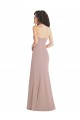 Buy Strapless Long Stretch Crepe Dusty Pink Sleeveless Evening Dress UK