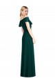 Buy Sweetheart Long Soft Chiffon Ever Green Cold Shoulder Semi Formal Evening Dress UK