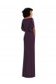 Buy V-Neck Long Spandex Grape Split Sleeves Formal Evening Dress UK