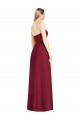 Buy Strapless Long Soft Chiffon Hot Pink Sleeveless Semi Formal Evening Dress UK
