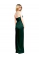 Buy Strapless Long Stretch Satin Hunter Sleeveless Formal Evening Dress UK