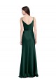 Buy Cowl Neck Long Stretch Satin Hunter Sleeveless Black Tie Evening Dress UK