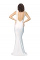 Buy High Neck Long Stretch Crepe Ivory Sleeveless Formal Evening Dress UK