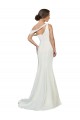 Buy One Shoulder Sweep Train Stretch Crepe Ivory Sleeveless Formal Evening Dress UK