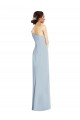 Buy Off the Shoulder Long Stretch Crepe Light Sky Blue Sleeveless Formal Evening Dress UK
