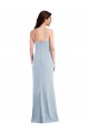 Buy Spaghetti Straps Long Stretch Crepe Light Sky Blue Sleeveless Formal Evening Dress UK