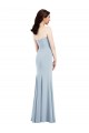 Buy Strapless Long Stretch Crepe Light Sky Blue Sleeveless Evening Gowns UK