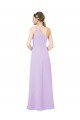 Buy One Shoulder Long Soft Chiffon Lilac Sleeveless Formal Evening Dress UK