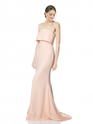 Buy High Neck Long Stretch Crepe Nude Sleeveless Black Tie Evening Dress UK