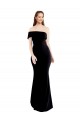 Buy One Shoulder Long Stretch Crepe Black Sleeveless Formal Evening Dress UK