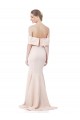 Buy High Neck Long Stretch Crepe Nude Sleeveless Formal Evening Dress UK