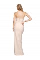Buy Strapless Long Stretch Crepe Nude Sleeveless Formal Evening Dress UK