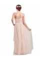 Buy Sweetheart Long Tulle Pink Sleeveless Evening Dress UK