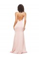 Buy One Shoulder Long Silky Satin Pink Sleeveless Formal Evening Dress UK
