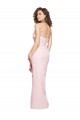 Buy Strapless Long Stretch Crepe Pink Sleeveless Evening Dress UK