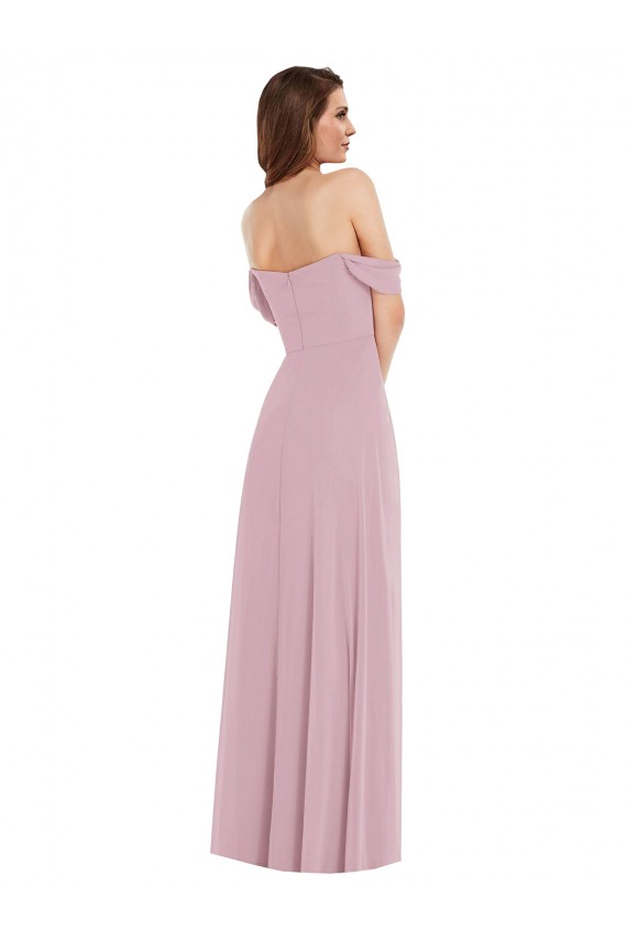 Buy Sweetheart Long Soft Chiffon Primrose Sleeveless Black Tie Evening Dress UK