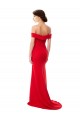 Buy High Neck Long Stretch Crepe Red Sleeveless Formal Evening Dress UK