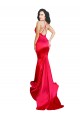 Buy Sweetheart Long Stretch Satin Red Sleeveless Formal Evening Dress UK