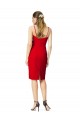 Buy Sweetheart Cocktail Length Stretch Crepe Red Sleeveless Formal Evening Dress UK