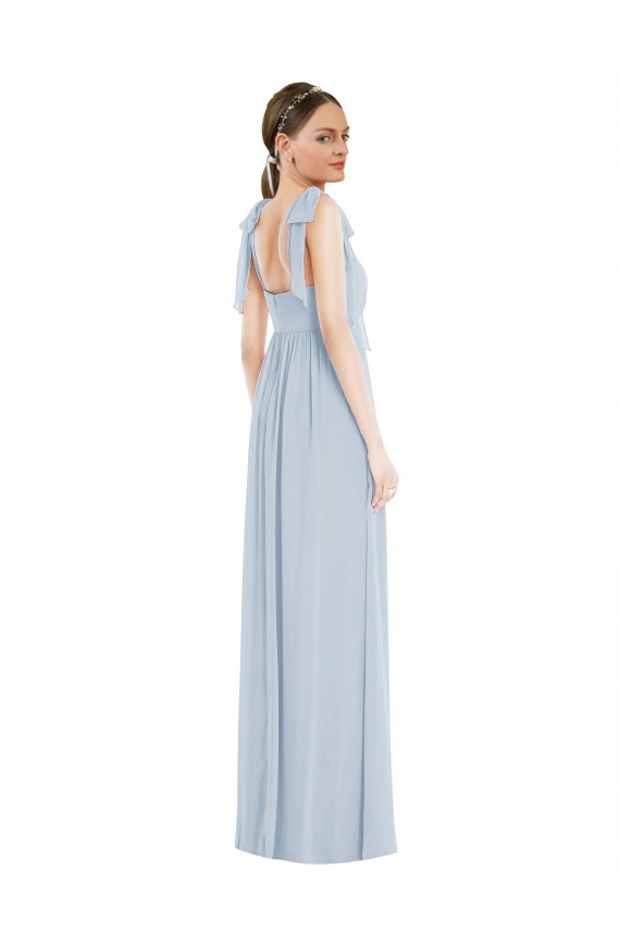 Buy Sweetheart Long Soft Chiffon Sea Glass Sleeveless Semi Formal Evening Dress UK