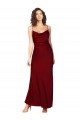 Buy Cowl Neck Long Silky Satin Burgundy Sleeveless Black Tie Evening Gown UK