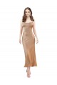 Buy Cowl Neck Midi Length Silky Satin Rose Gold Sleeveless Formal Evening Dress UK