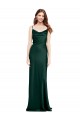 Buy Cowl Neck Long Stretch Satin Hunter Sleeveless Black Tie Evening Dress UK
