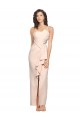Buy Strapless Long Stretch Crepe Nude Sleeveless Semi Formal Evening Dress UK