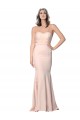 Buy Sweetheart Long Stretch Crepe & Tulle Nude Sleeveless Formal Evening Dress UK