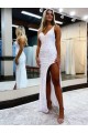 Buy V-Neck Long Velvet Sequin Sleeveless Evening Dress UK