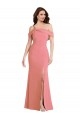 Buy One Shoulder Long Stretch Crepe Hot Pink Sleeveless Semi Formal Evening Dress UK